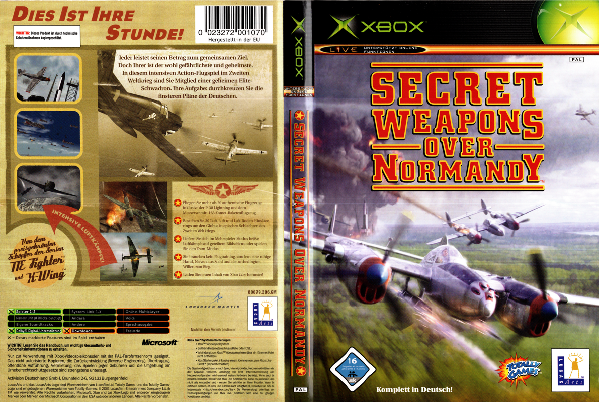 Secret Weapons Over Normandy box art for Xbox